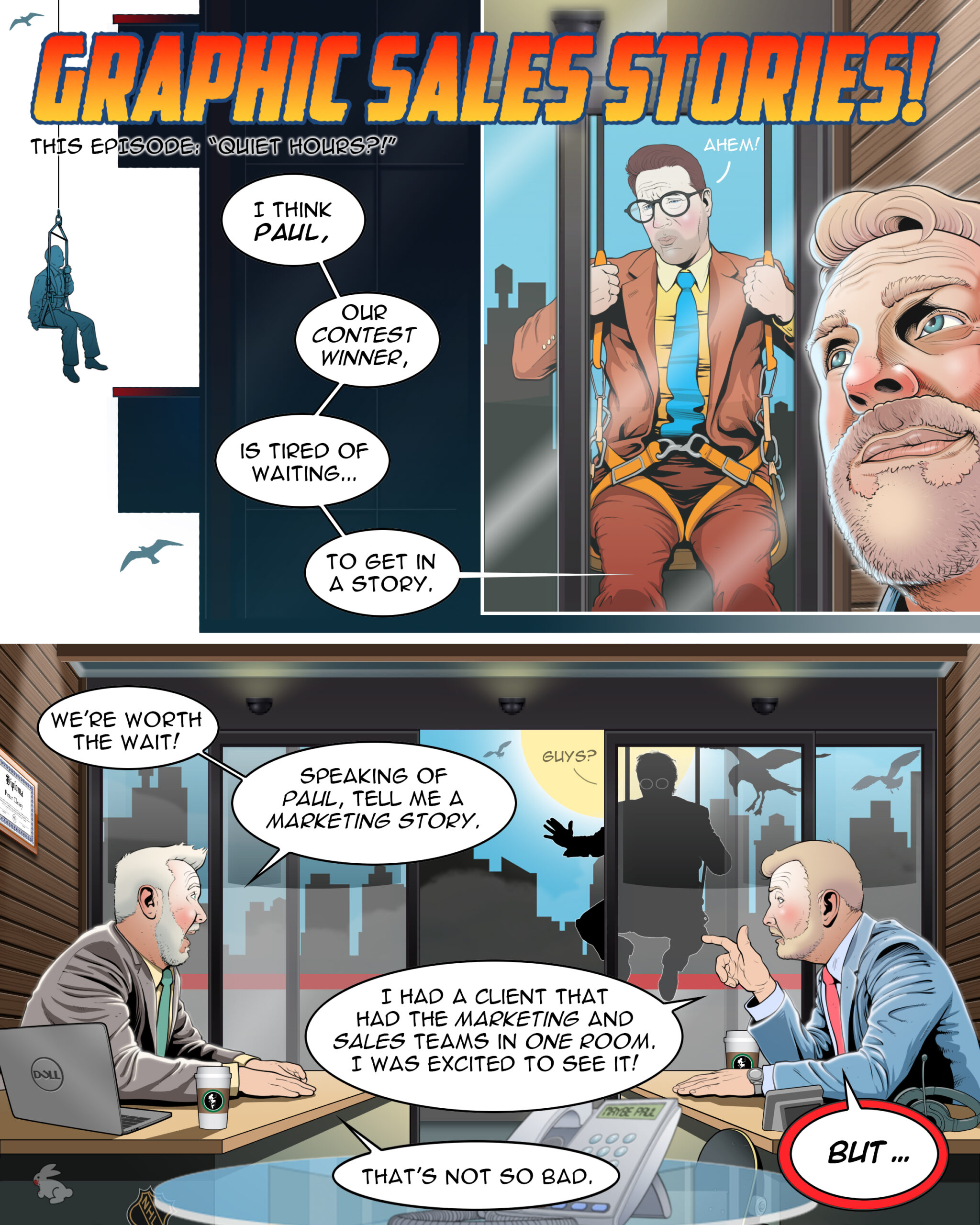 Graphic Sales Stories: Quiet Hours?! Page 1