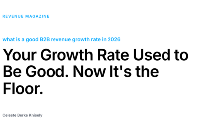 Your Growth Rate Used to Be Good. Now It’s the Floor.