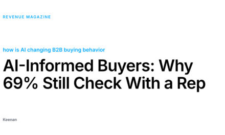 AI-Informed Buyers: Why 69% Still Check With a Rep