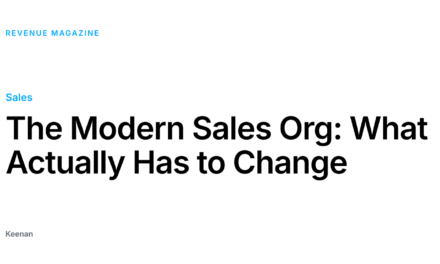 The Modern Sales Org: What Actually Has to Change