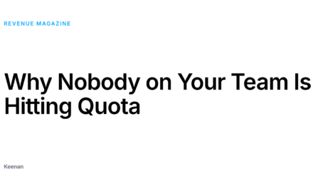 Why Nobody on Your Team Is Hitting Quota